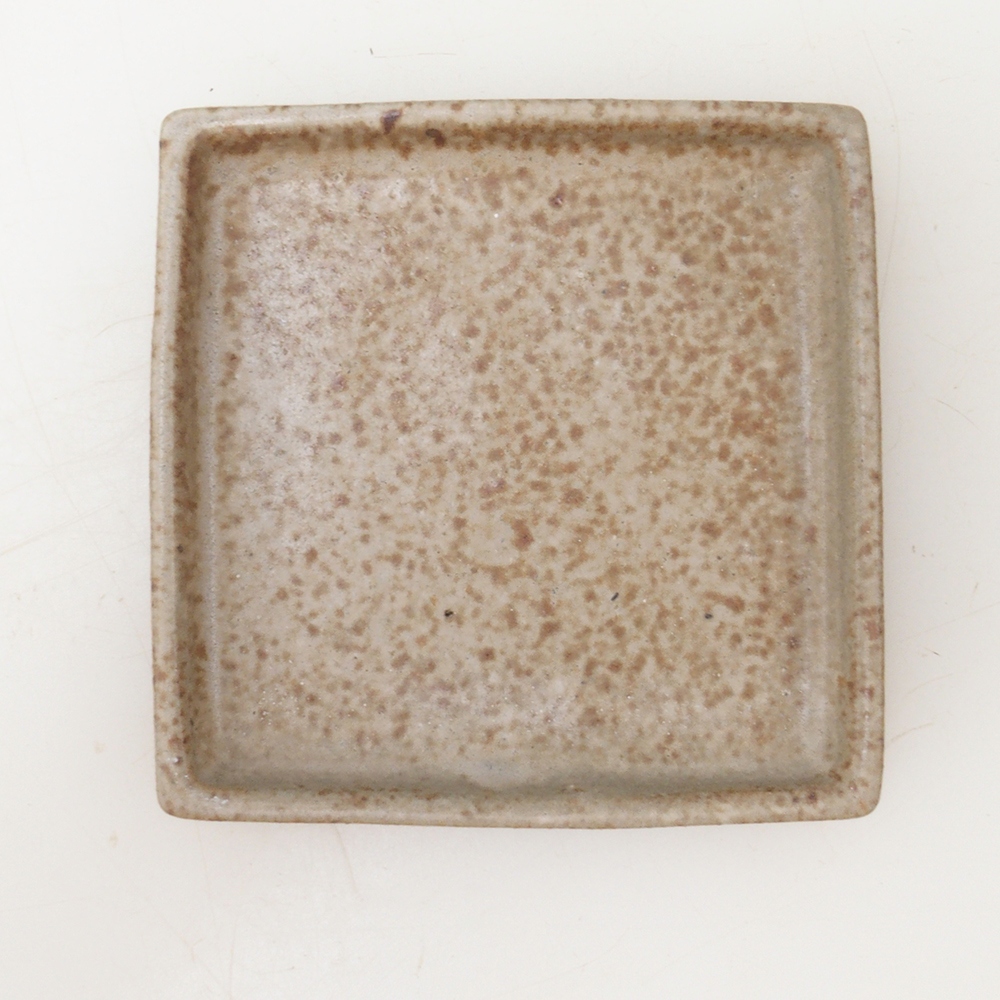 Bonsai-Schale quadratisch S – 8 x 8 x 1 cm – beige
