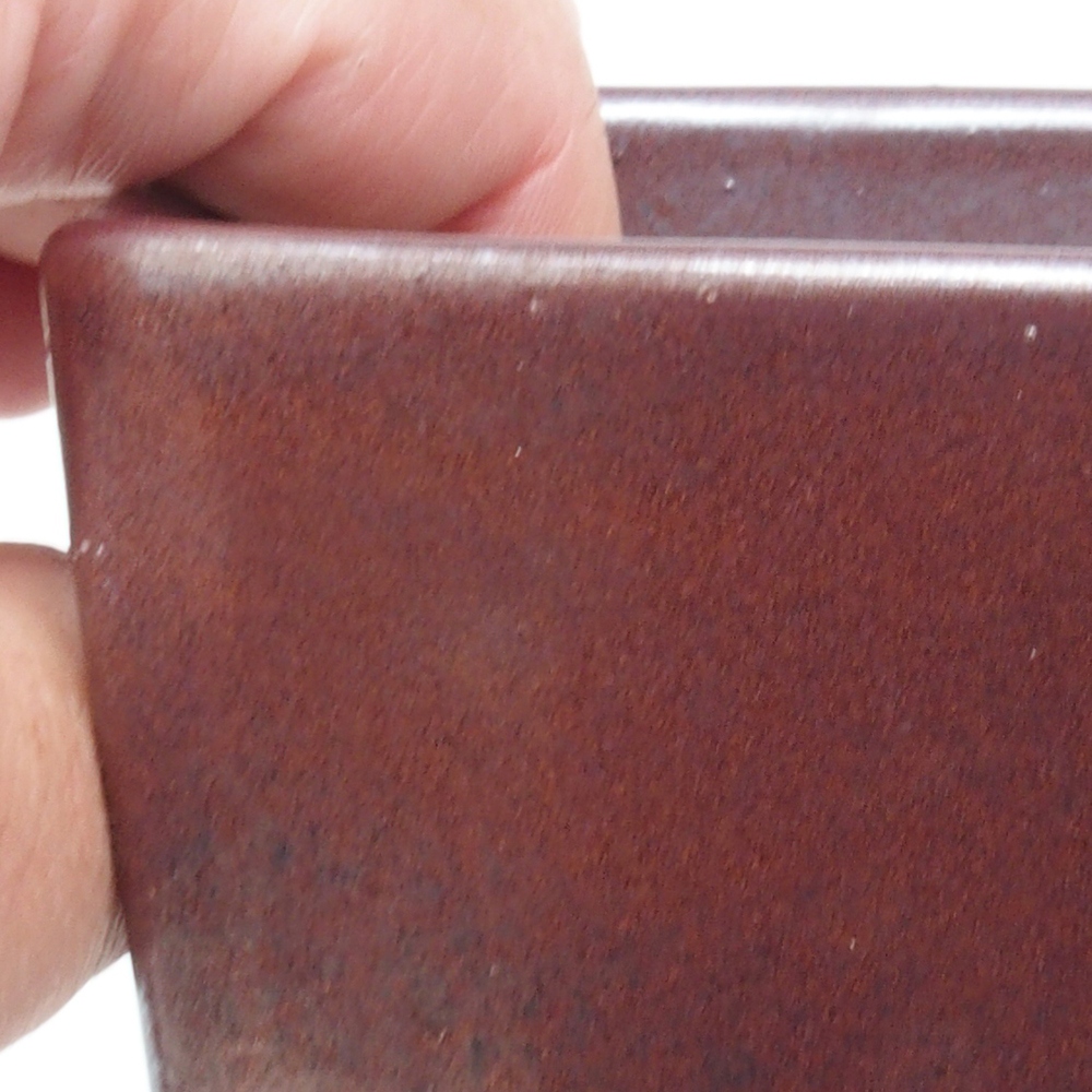 Keramik-Bonsaischale 9 x 9 x 12 cm, Farbe braun