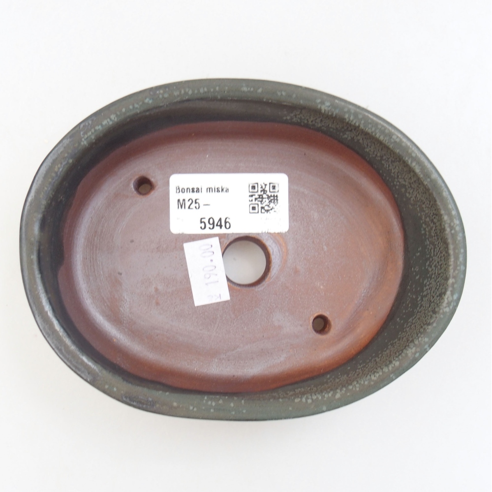 Keramik-Bonsaischale 13,5 x 10 x 4 cm, Farbe grau