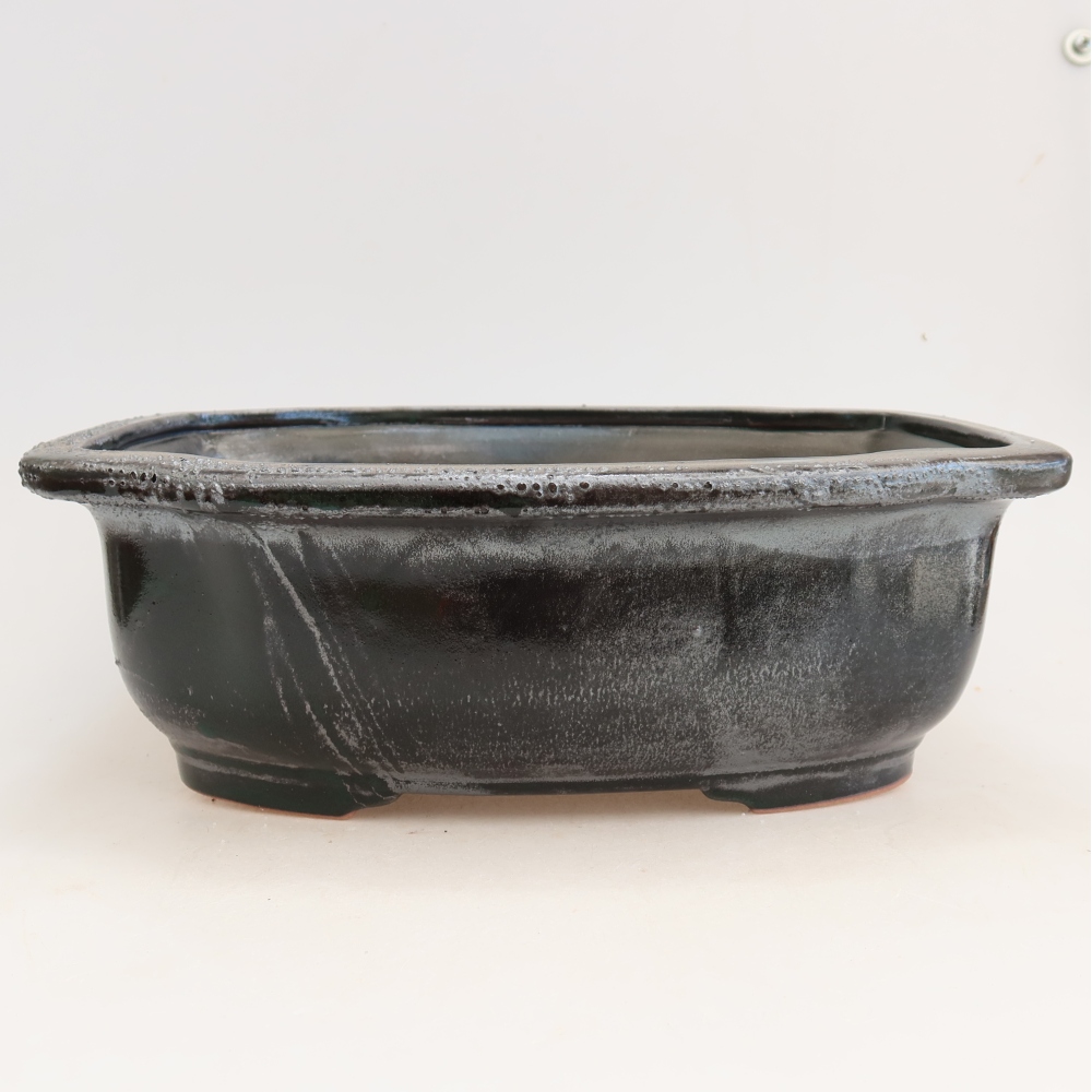 Keramik-Bonsai-Schale, 30,5 x 25,5 x 10,5 cm, Farbe: grün