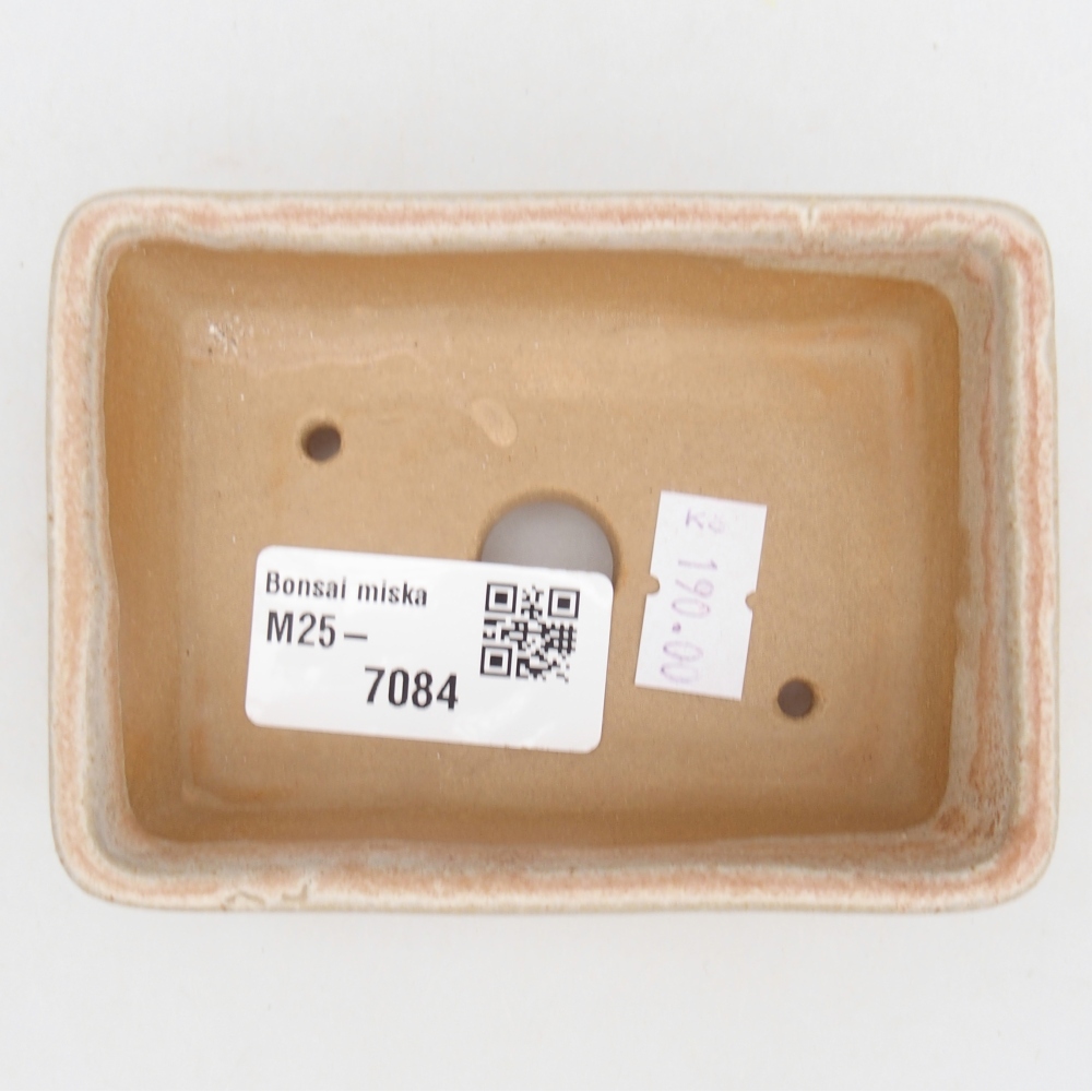 Bonsaischale aus Keramik 10 x 7 x 3 cm, Farbe beige