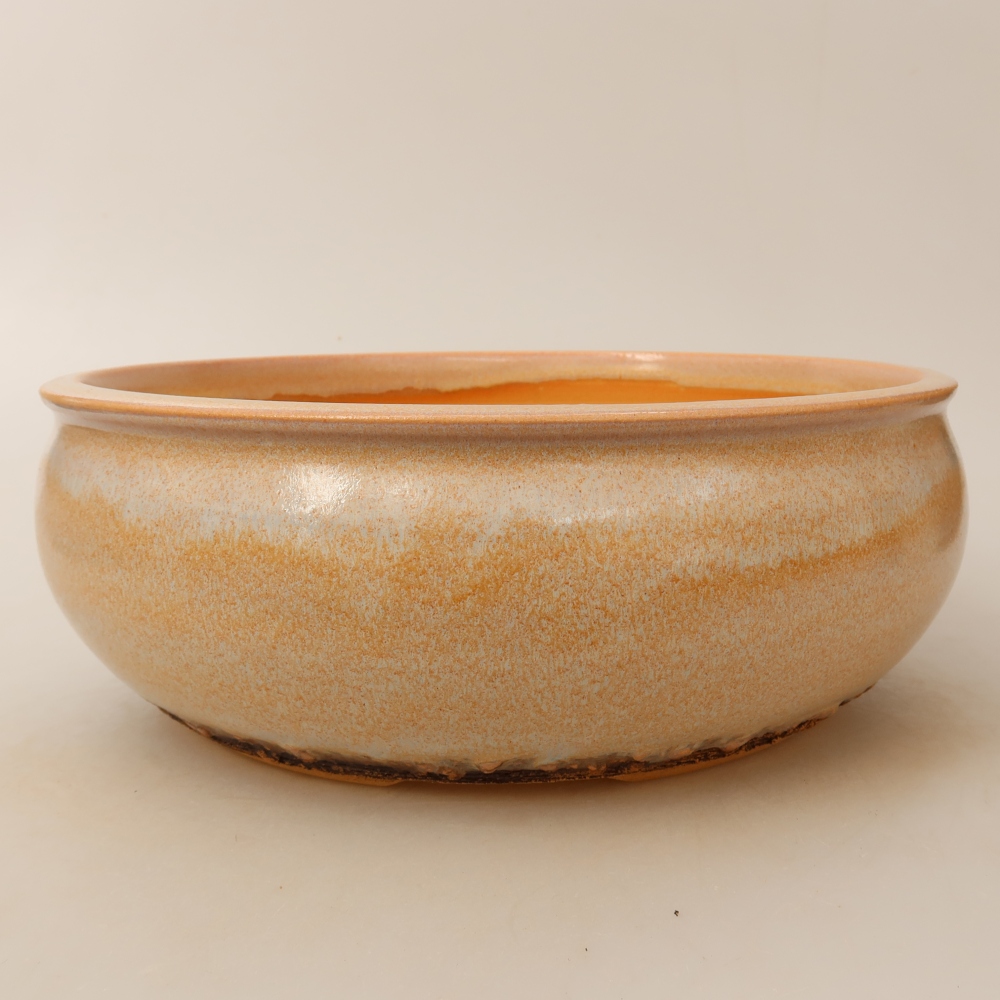 Keramik-Bonsai-Schale 24 x 24 x 9 cm, Farbe: Beige