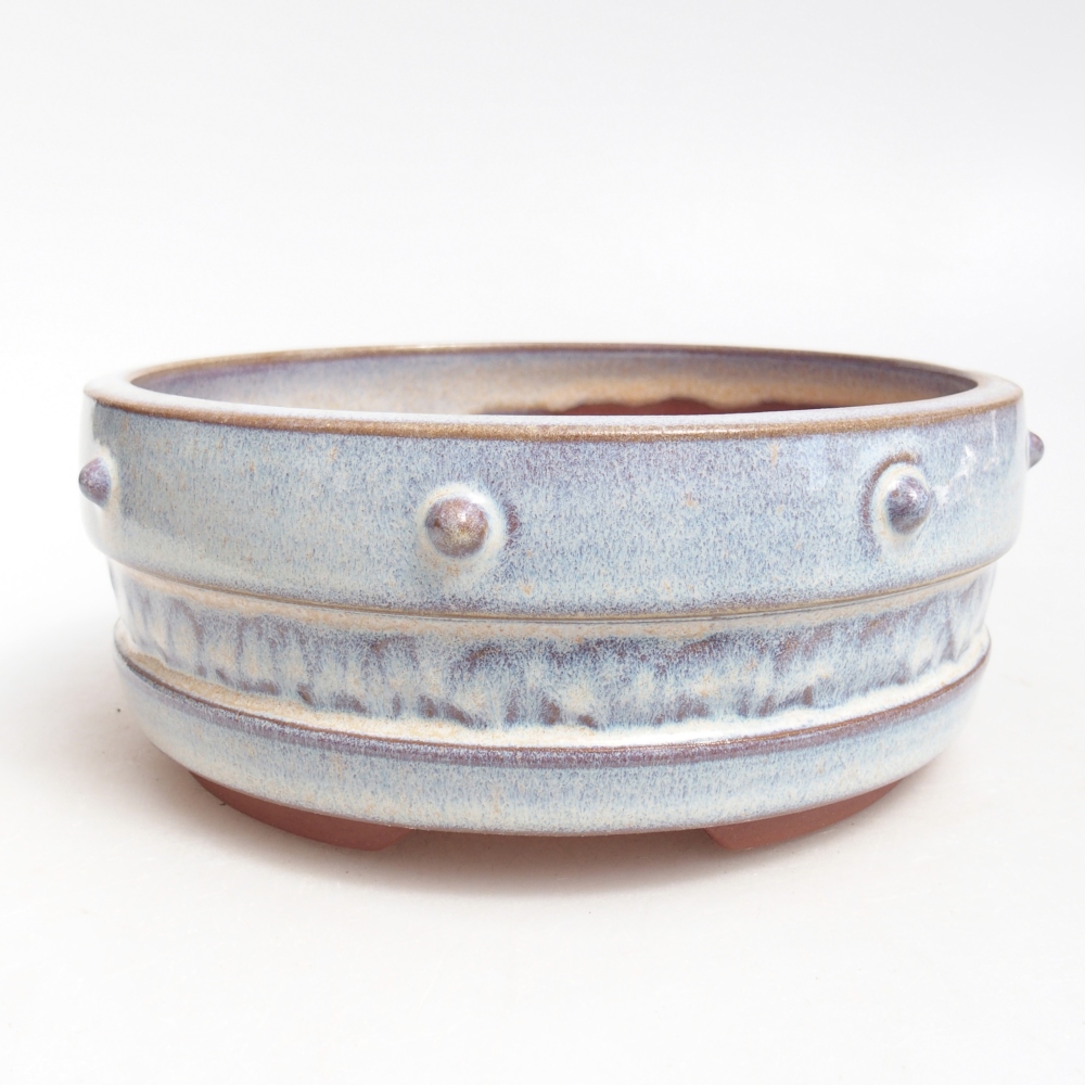 Bonsaischale aus Keramik 15,5 x 15,5 x 6,5 cm, Farbe blau
