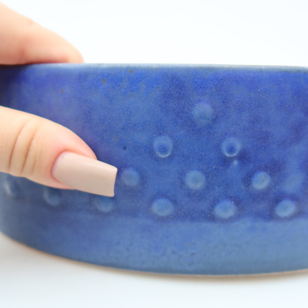 Bonsaischale aus Keramik 24 x 24 x 7 cm, Farbe blau