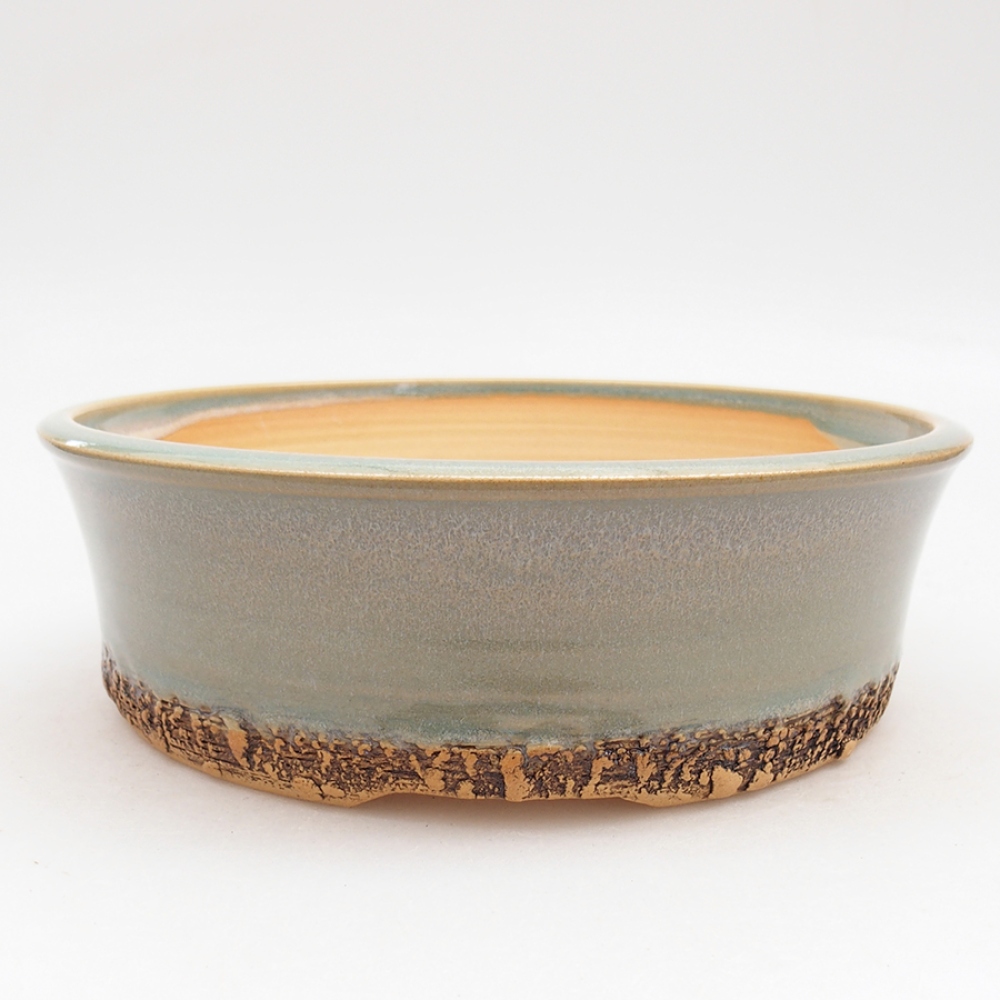 Keramik-Bonsai-Schale 19 x 19 x 6 cm, Farbe grün
