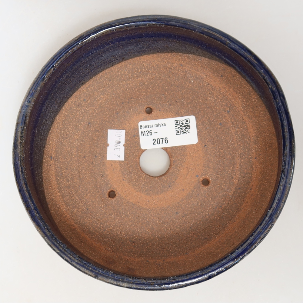 Bonsaischale aus Keramik 17 x 17 x 6 cm, Farbe blau
