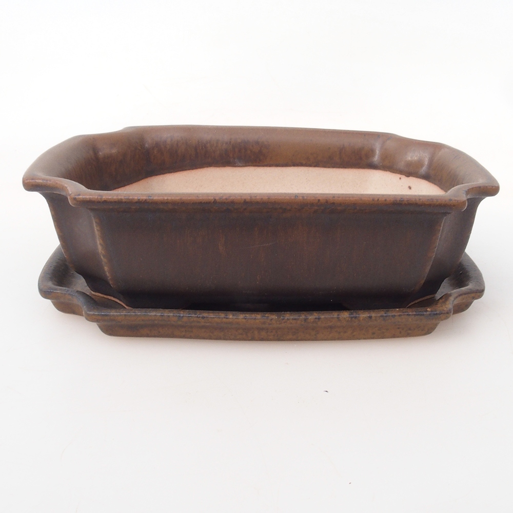 Bonsai-Schale + Untertasse H01 – 12 x 9 x 5 cm