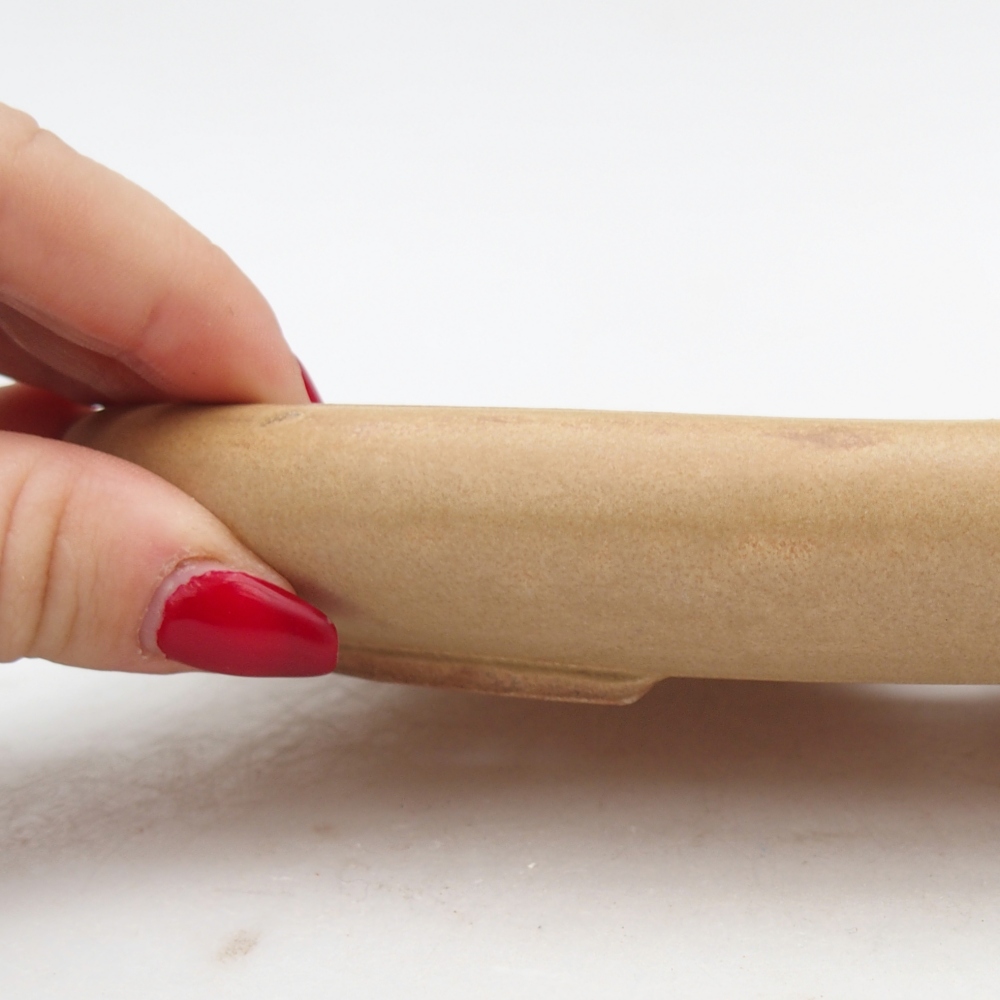 Bonsaischale aus Keramik 22 x 17 x 3 cm, Farbe rot