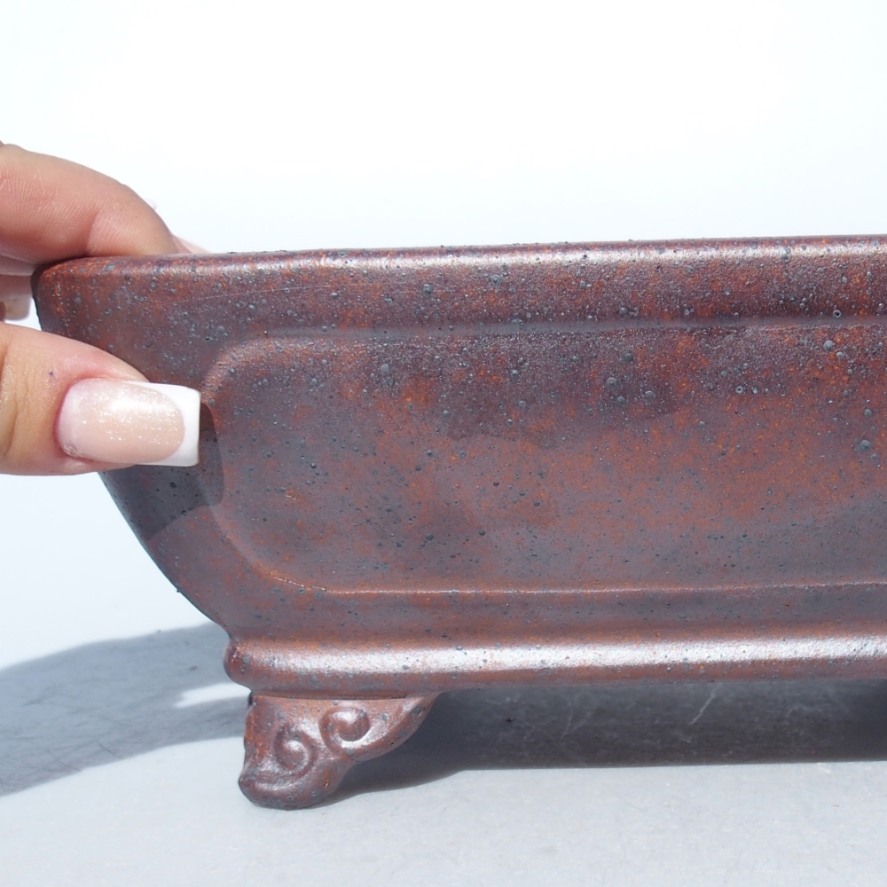 Schale 20 x 16,5 x 8,5 cm braun