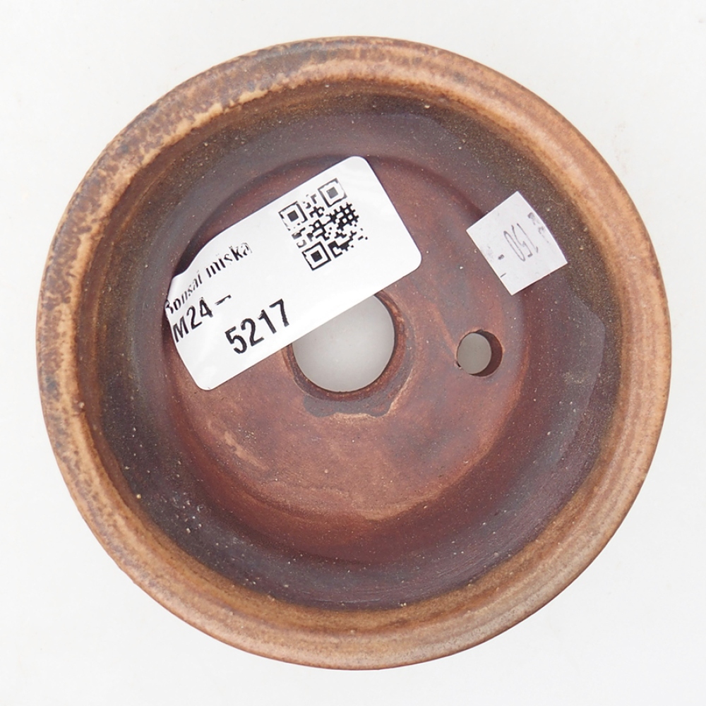 Bonsaischale aus Keramik 9 x 9 x 3,5 cm, Farbe braun