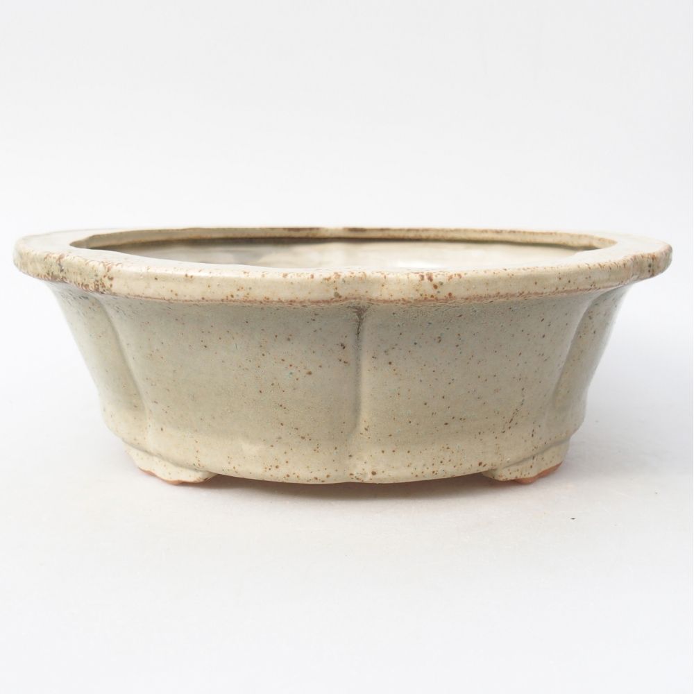 Bonsaischale aus Keramik 26 x 26 x 8,5 cm, Farbe beige