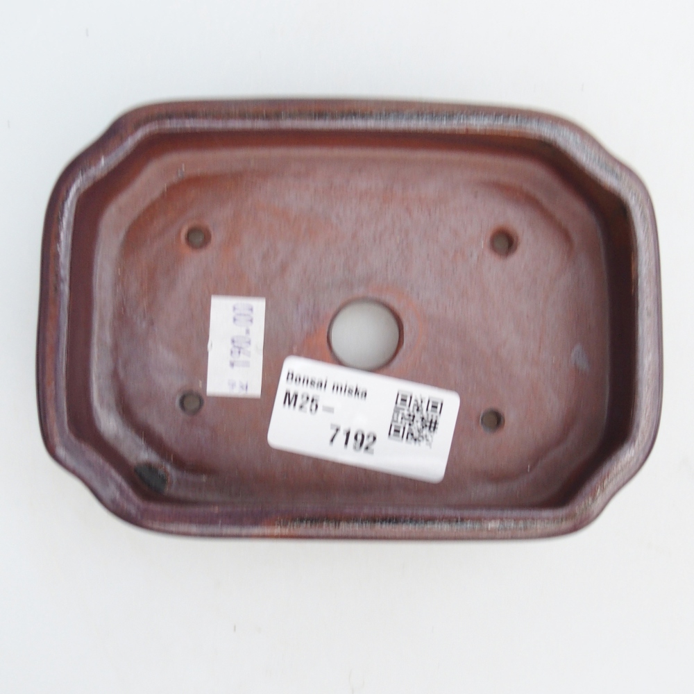Bonsaischale aus Keramik 13 x 9 x 3 cm, braun