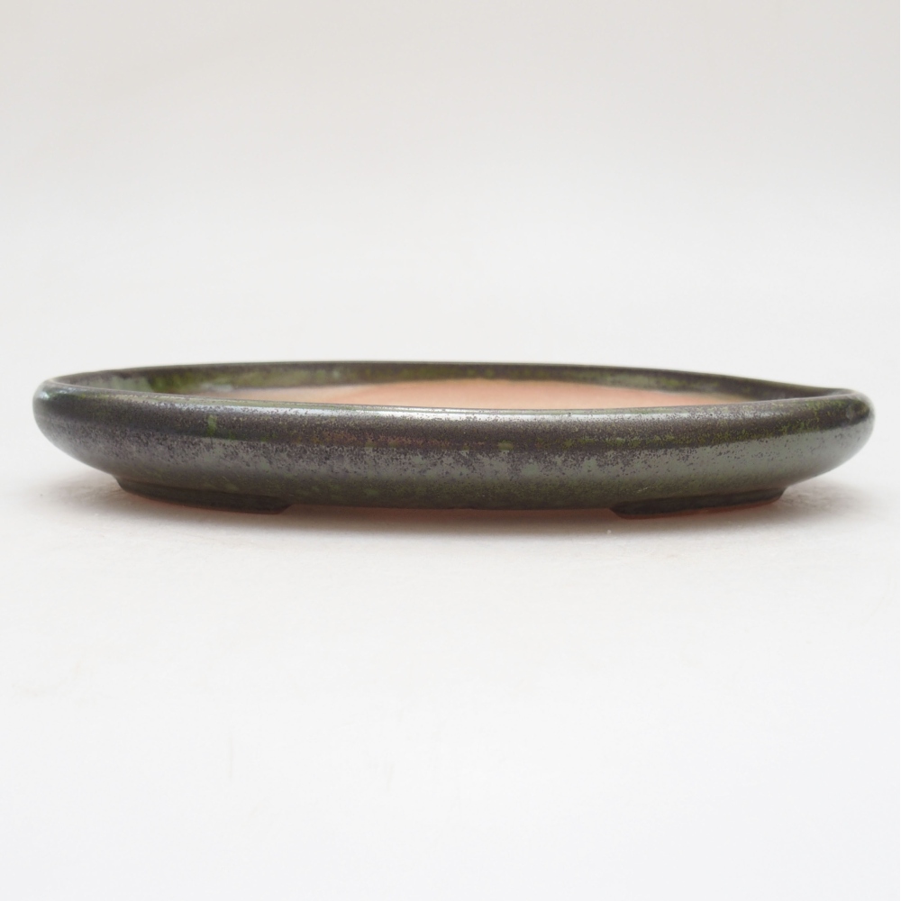 Keramik-Bonsaischale 22 x 16,5 x 3 cm, Farbe Grün