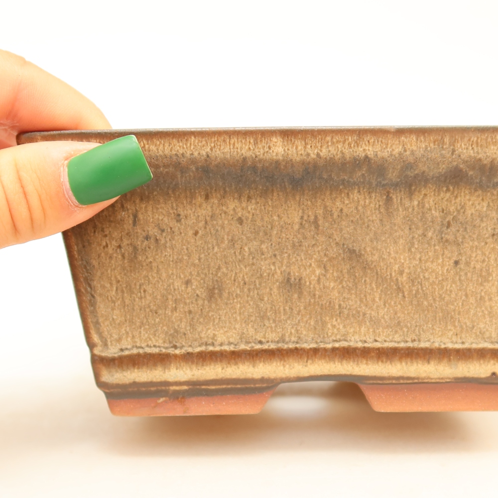 Keramikschale  14,5 x 12,5 x 7 cm, Farbe: braun