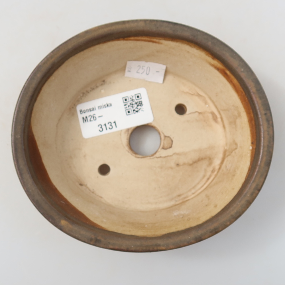 Keramik-Bonsai-Schale 13 x 11,5 x 4 cm, Farbe: braun