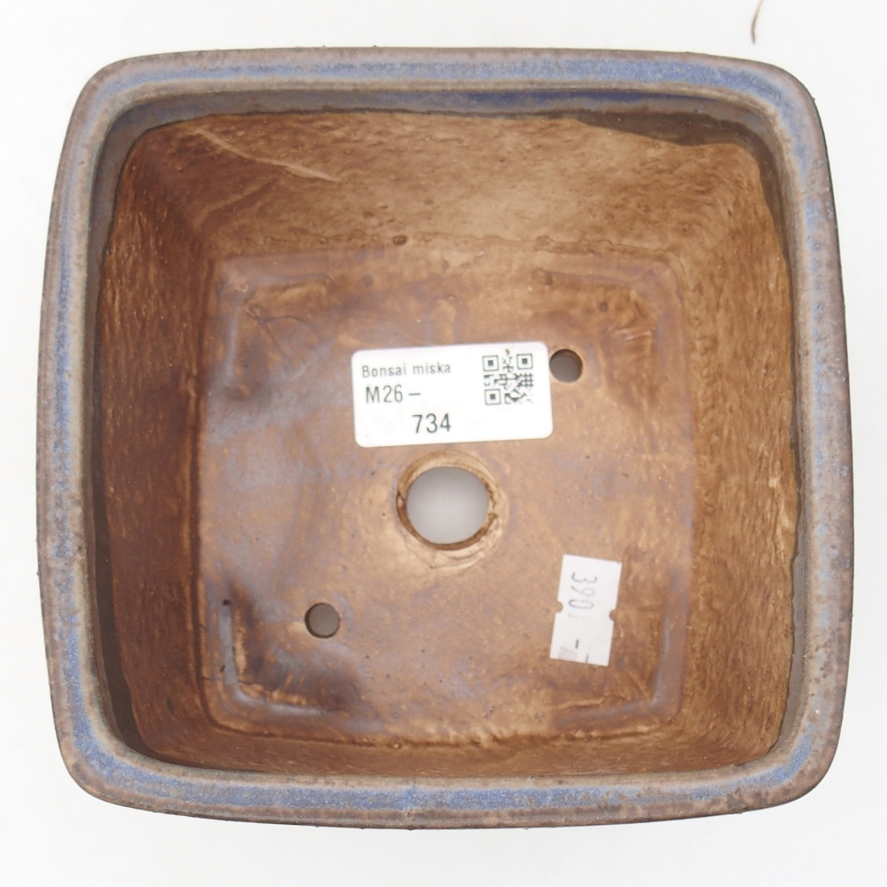 Bonsaischale aus Keramik 12,5 x 12,5 x 8 cm, Farbe blau