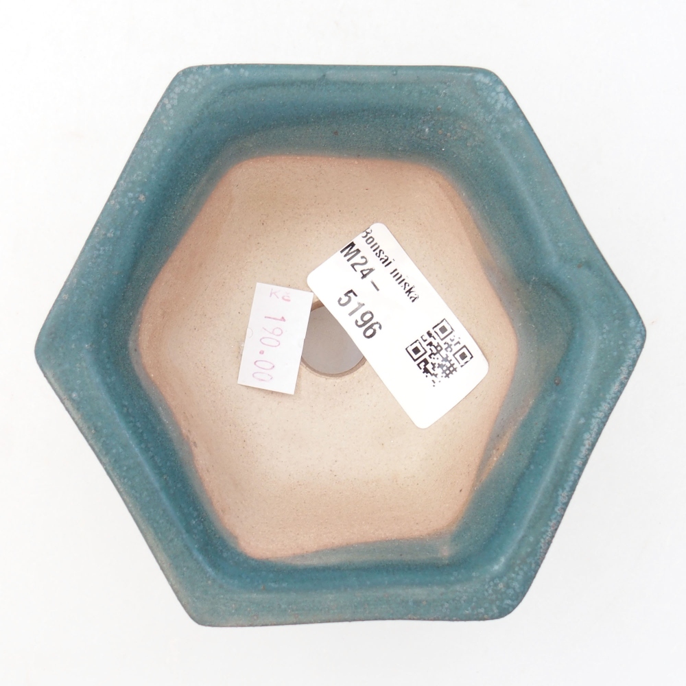 Keramik-Bonsaischale 10,5 x 9,5 x 5,5 cm, Farbe blau