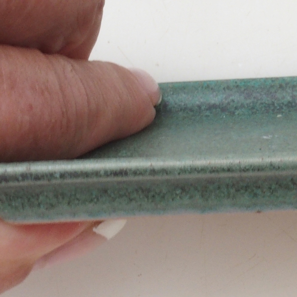 Bonsai-Schale rechteckig D5-S – 11,5 x 8,5 x 1 cm – grün