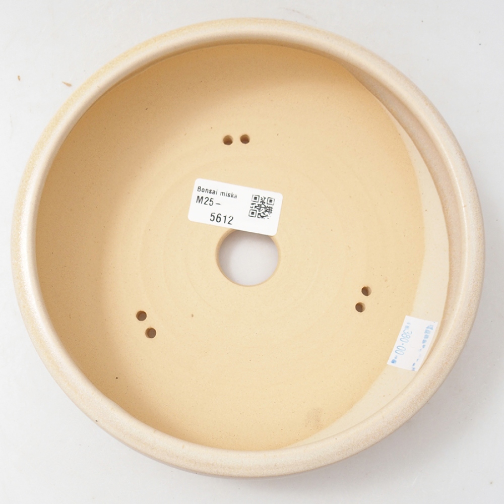 Keramik-Bonsai-Schale 18 x 18 x 5 cm, Farbe beige