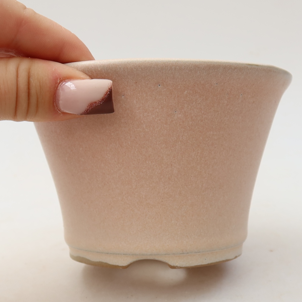 Keramik-Bonsai-Schale 11 x 11 x 7 cm, Farbe: Rosa