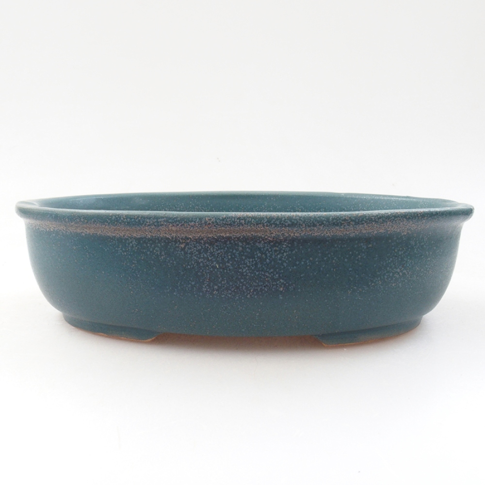 Keramik-Bonsaischale 18,5 x 14,5 x 5 cm, Farbe blau