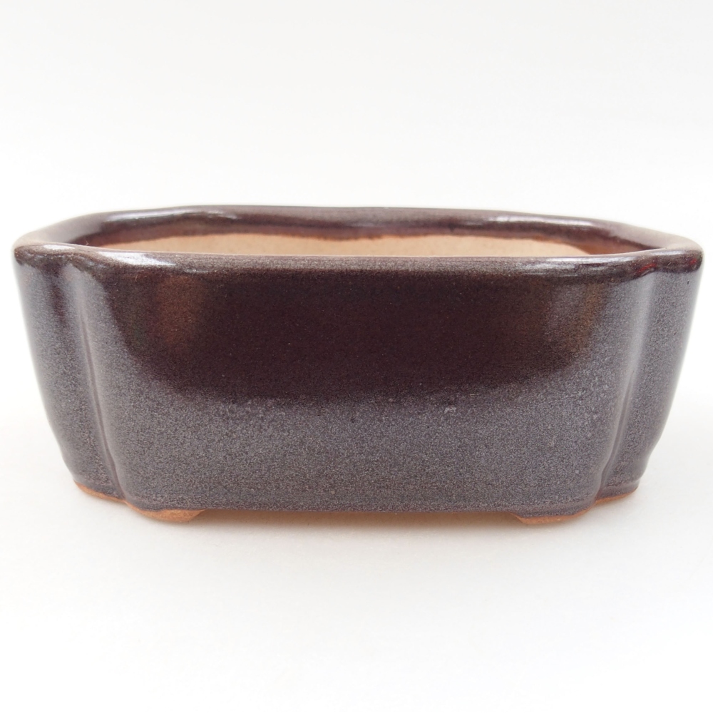 Keramik-Bonsaischale 12 x 9 x 4,5 cm, Farbe  braun