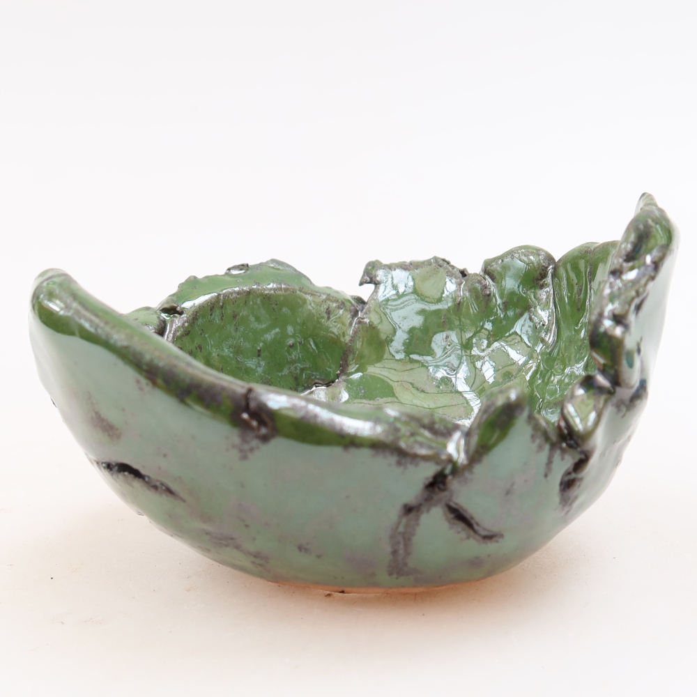 Keramikschale  11,5 x 10,5 x 7 cm, Farbe: grün