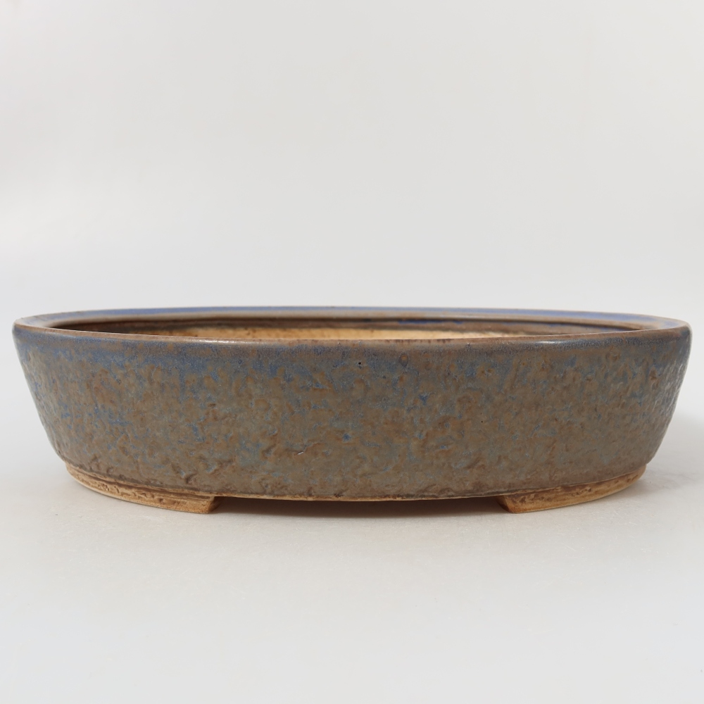 Bonsaischale aus Keramik 26,5 x 24 x 5,5 cm, Farbe blau