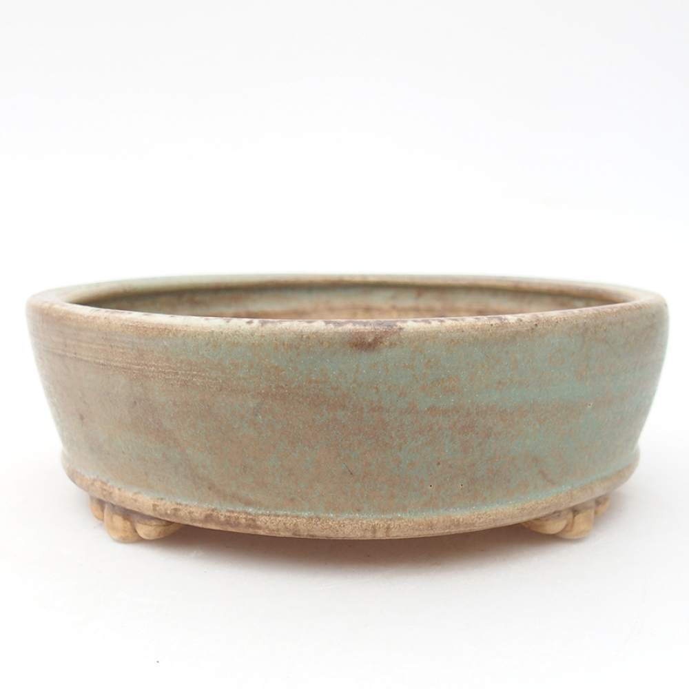 Bonsaischale aus Keramik 15 x 15 x 5 cm, Farbe Grün