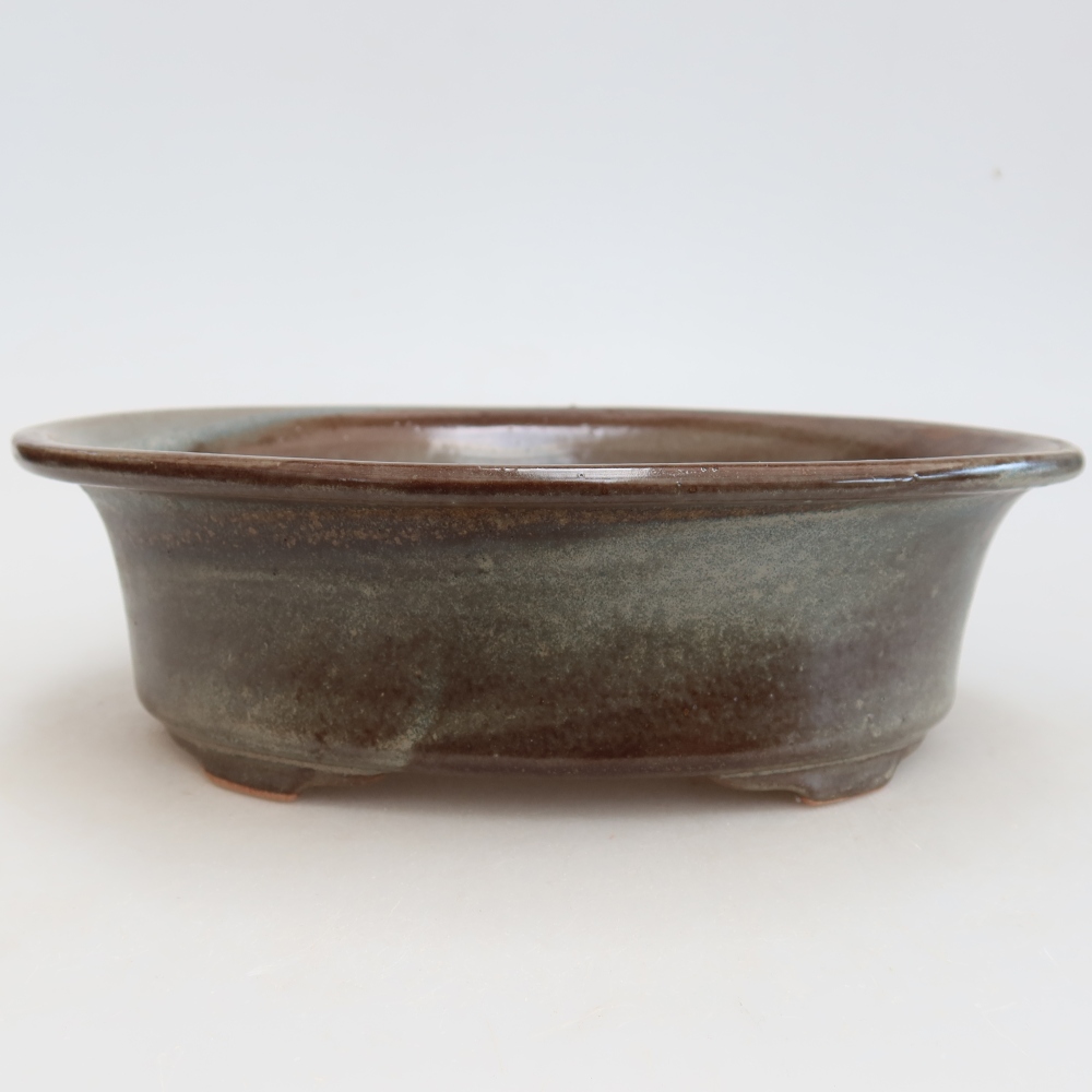 Keramik-Bonsai-Schale, 22 x 17,5 x 6,5 cm, Farbe: Braun