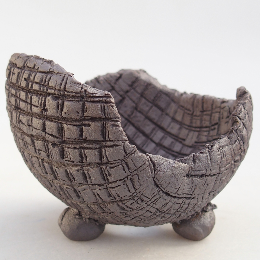 Keramikschale 8 x 8 x 6,5 cm , Metallic-Farbe