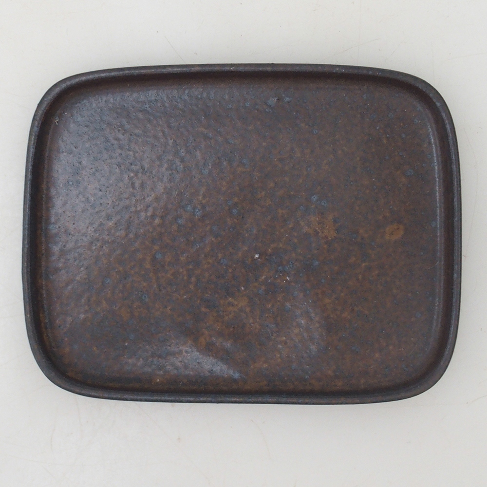 Bonsai-Schale rechteckig 12,5 x 10 x 1 cm – braun