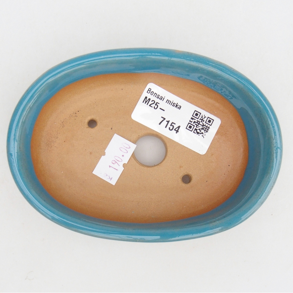Bonsaischale aus Keramik 12 x 8,5 x 3 cm, Farbe blau