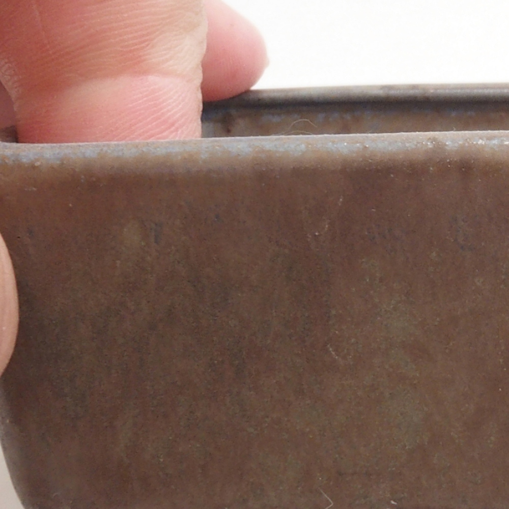 Bonsaischale aus Keramik 9,5 x 8 x 3,5 cm, Farbe braun