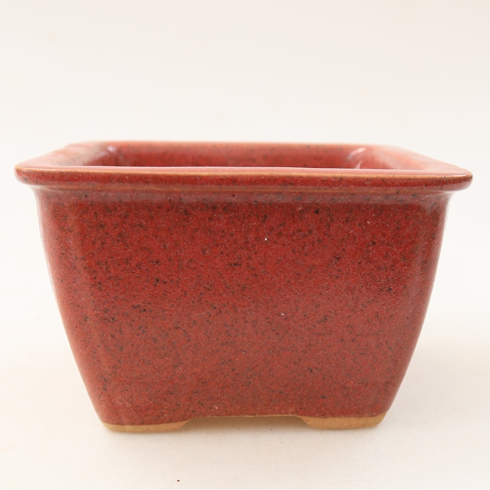 Bonsaischale aus Keramik 8,5 x 8,5 x 5,5 cm, rosa