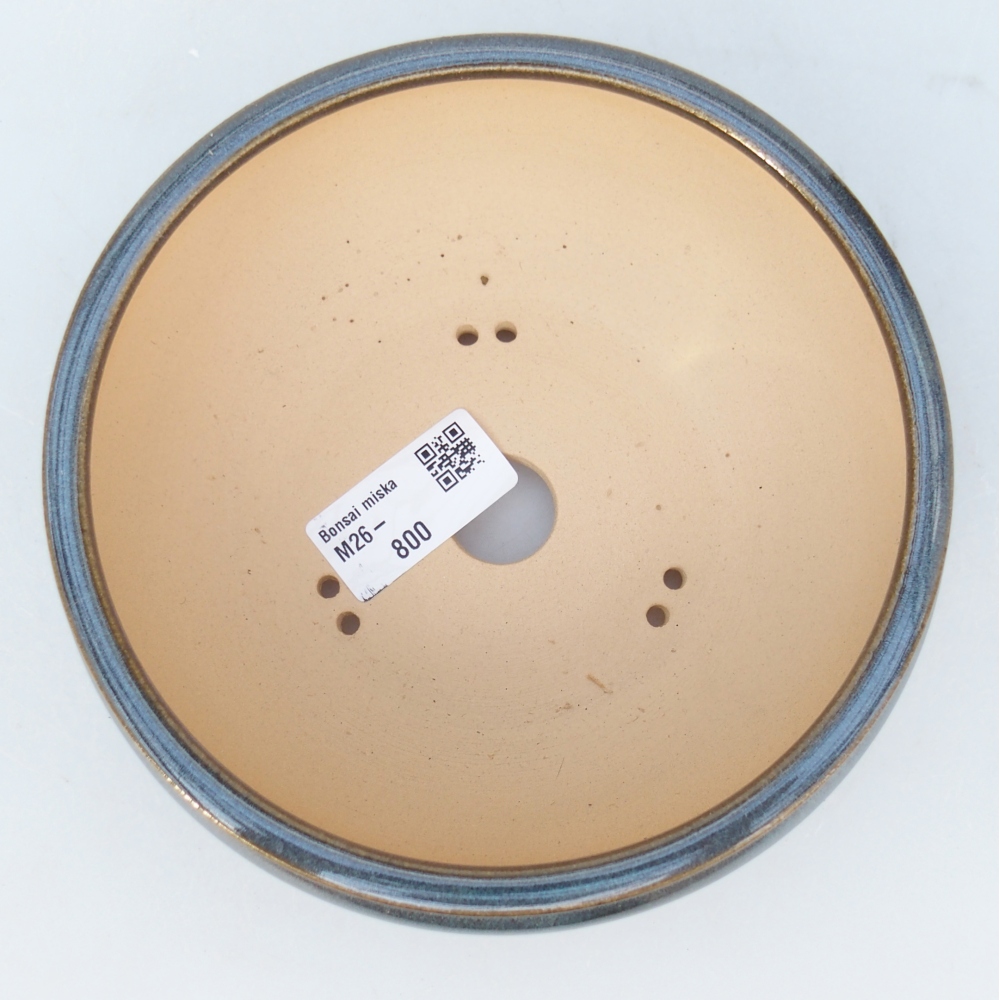 Bonsaischale aus Keramik 15 x 15 x 6 cm, blau-grau