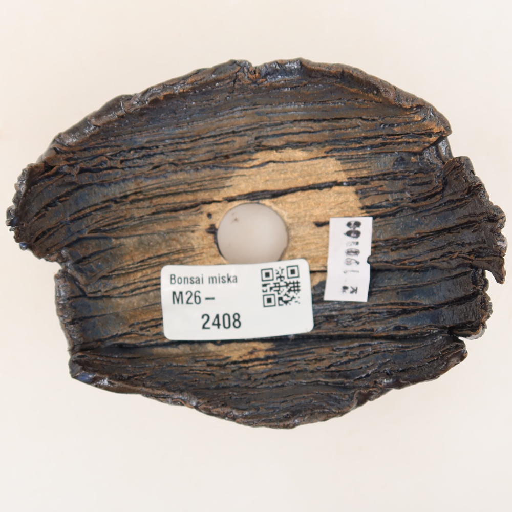 Keramikschale  10,5 x 8,5 x 6,5 cm, Farbe: Schwarz-Grün