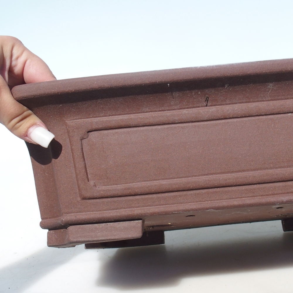 Bonsaischale 35,5 x 36,5 x 11 cm Birke braun