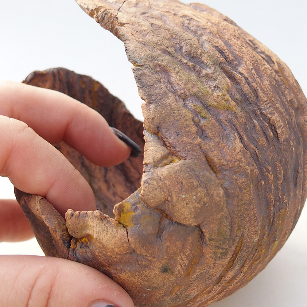 Keramikschale 10 x 9,5 x 10 cm , Farbe braun