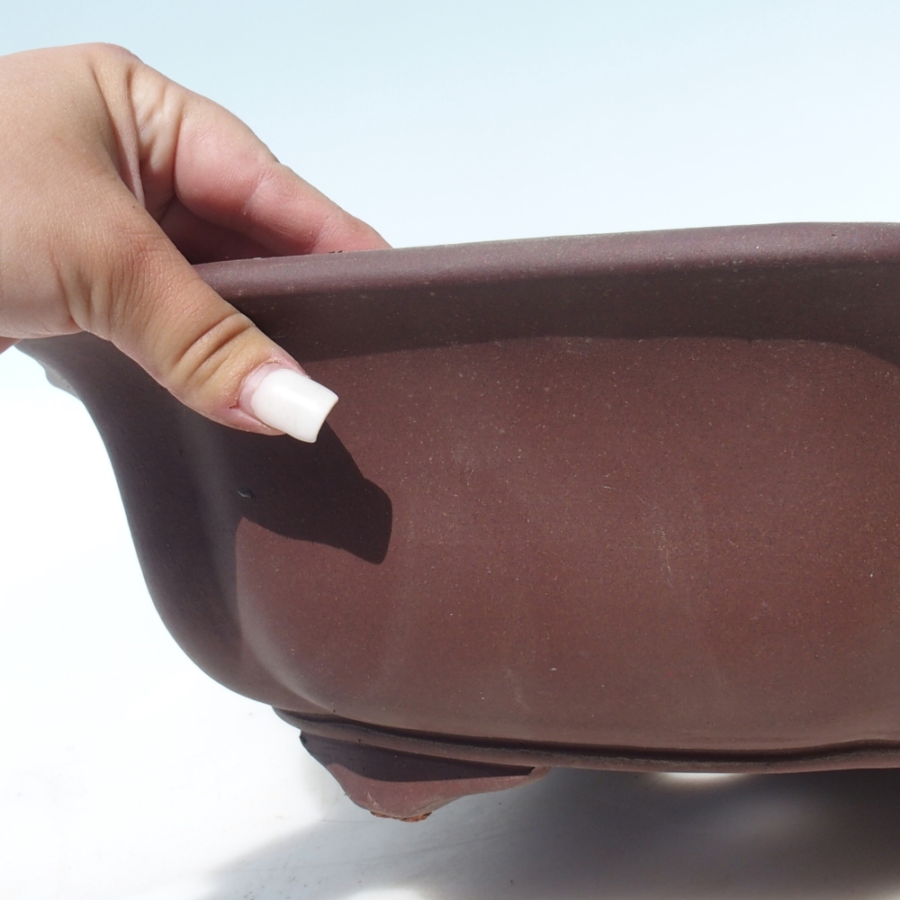 Bonsaischale 39,5 x 37,5 x 12 cm - braun