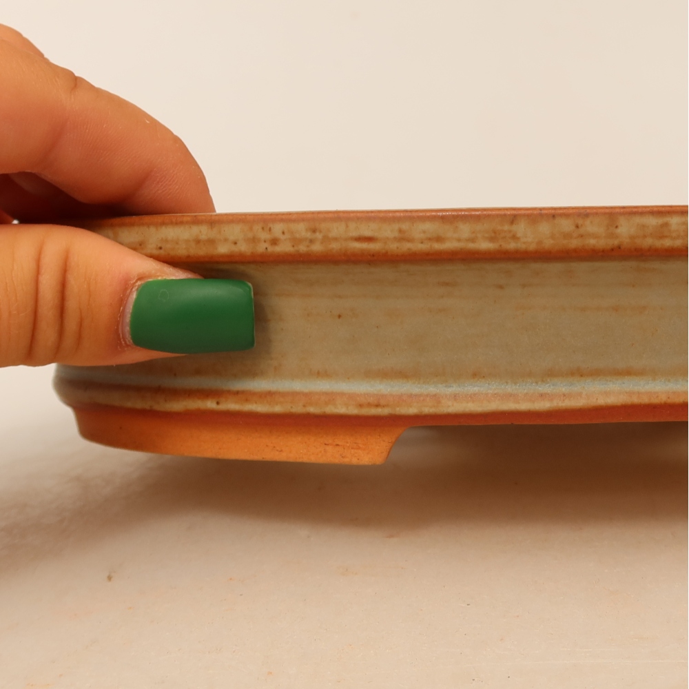 Keramikschale  21 x 14,5 x 3,5 cm, Farbe: Beige