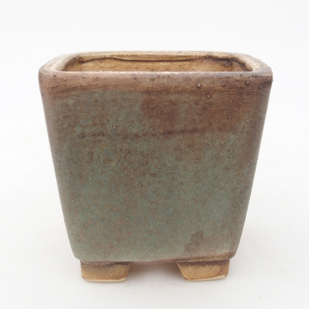 Bonsaischale aus Keramik 7,5 x 7,5 x 7,5 cm, grün