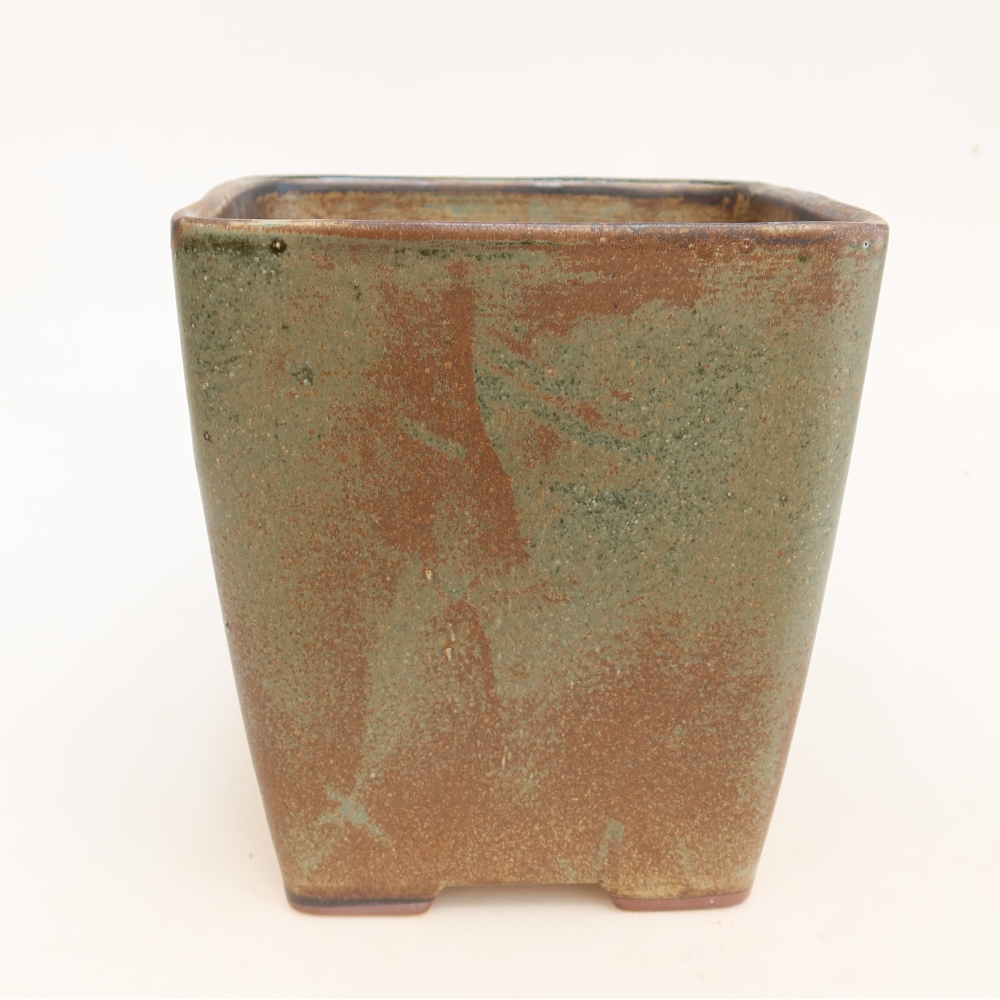 Bonsaischale aus Keramik 14 x 14 x 15 cm, braun