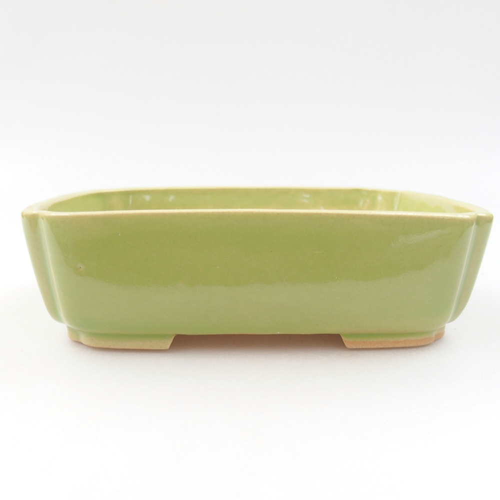 Keramik-Bonsaischale 15 x 12 x 4,5 cm, Farbe Grün