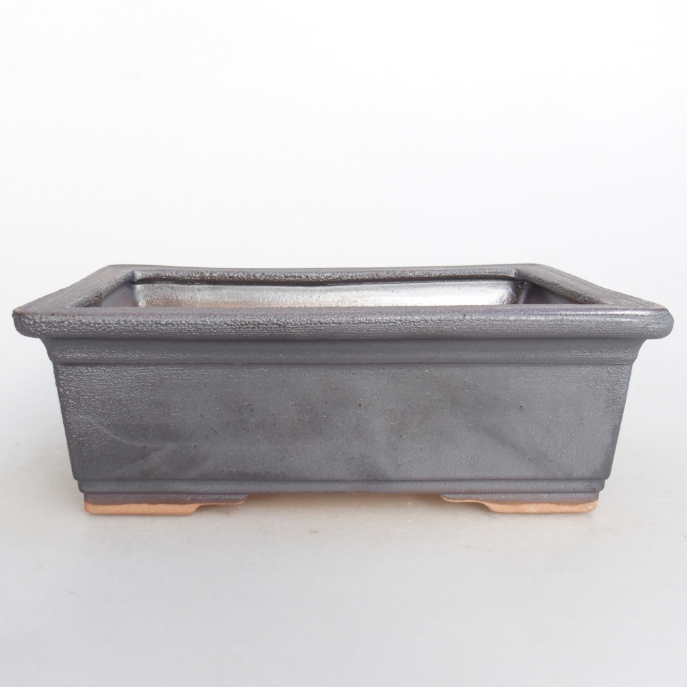 Bonsaischale aus Keramik 16 x 12 x 6 cm, metallfarben