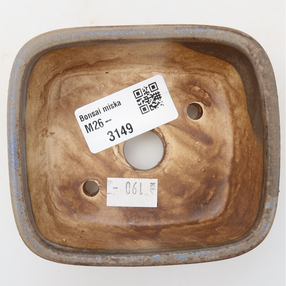 Keramik-Bonsai-Schale 10 x 8,5 x 4 cm, Farbe: blau