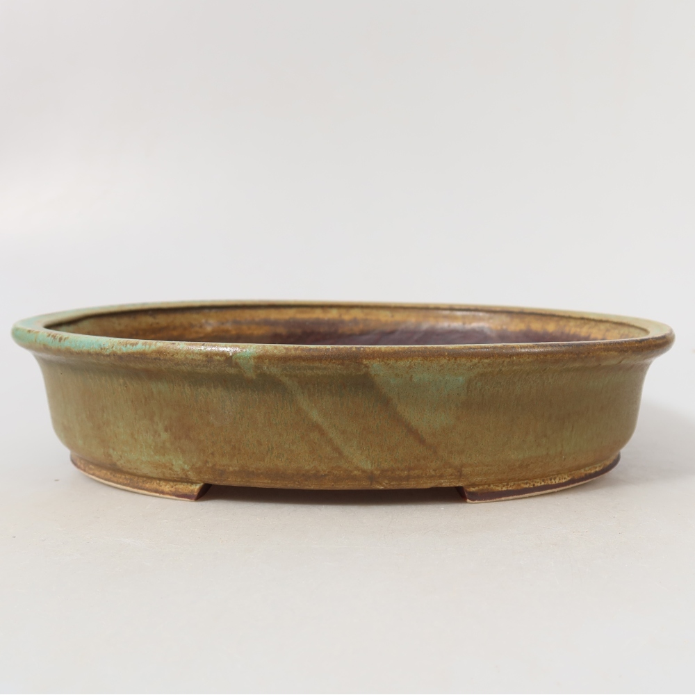 Bonsaischale aus Keramik 24 x 21 x 5 cm, grün