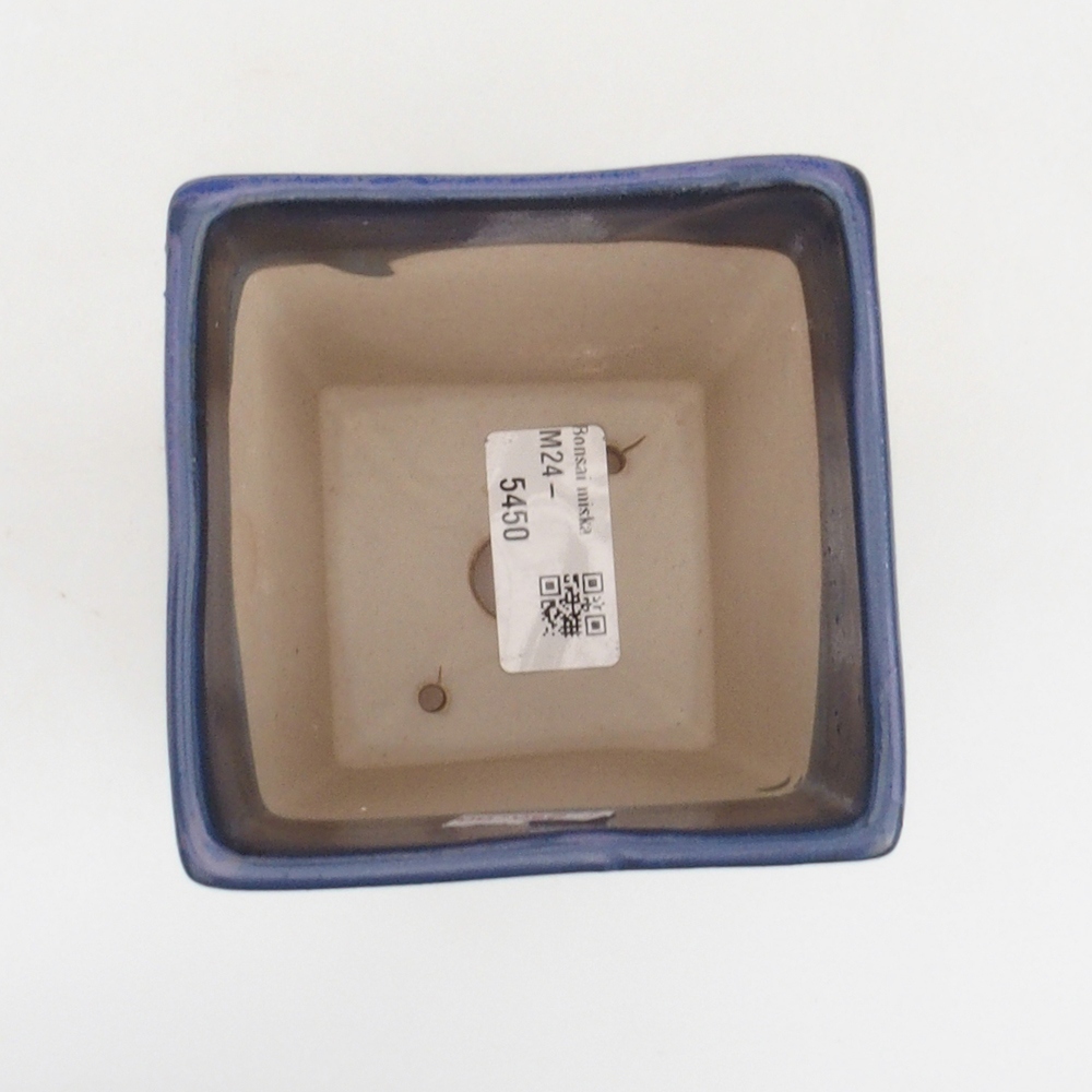Keramik-Bonsaischale 9 x 9 x 12,5 cm, Farbe blau