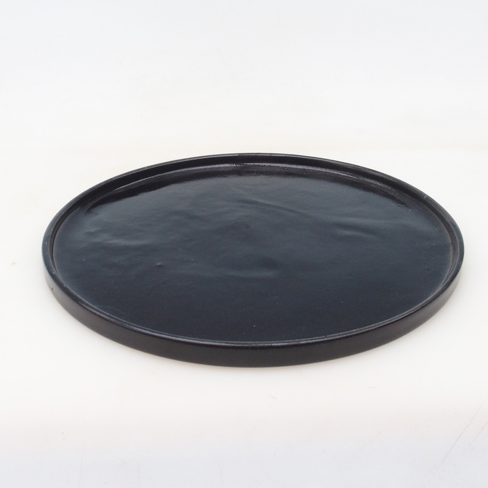 Bonsai-Schale rund D7-M - 24,5 x 24,5 x 1 cm - Schwarz