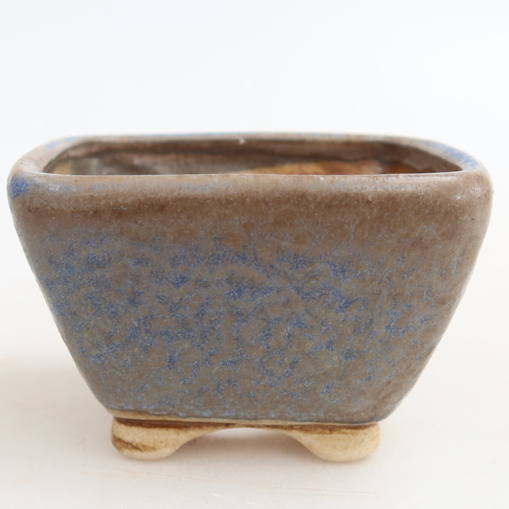 Keramik-Bonsai-Schale, 6 x 6 x 4 cm, Farbe: Blau